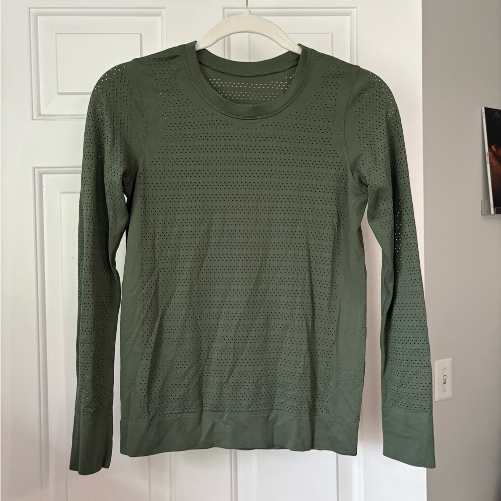 lululemon athletica Long Sleeve Tee - Olive Green